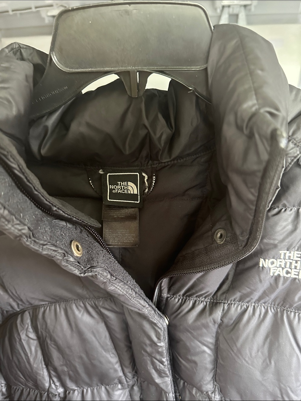 The North Face Womens Black Metropolis Parka Long Puffer Coat Retired 600 down S - Picture 3 of 12